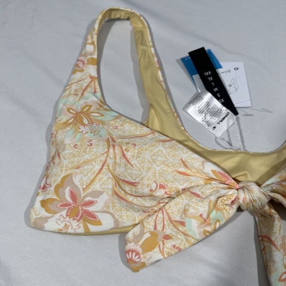 NWT $55 O'Neill [ Medium ] Sydney Mavericks Bikini‎ Top in Straw Yellow - Picture 4 of 15